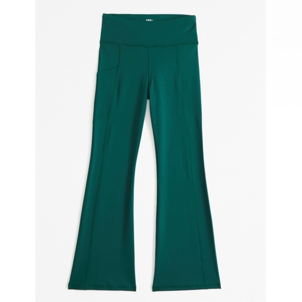 Abercrombie Kids YPB Green Pocket Stretch Flare Leggings